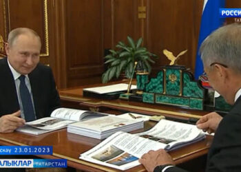 Владимир Путин Рөстәм Миңнеханов белән эшлекле очрашу уздырды