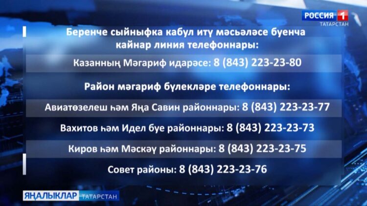 30 нчы мартта балаларны беренче сыйныфка кабул итү кампаниясе башлана