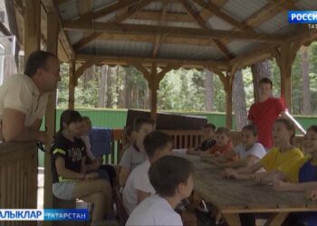 Мәктәп яны лагерьларындагы балалар салатлар өчен ингредиентларны үзләре сайлый ала