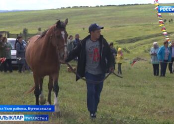 Яшел Үзән районы Күгеш авылында узган Сабан туе мизгелләре