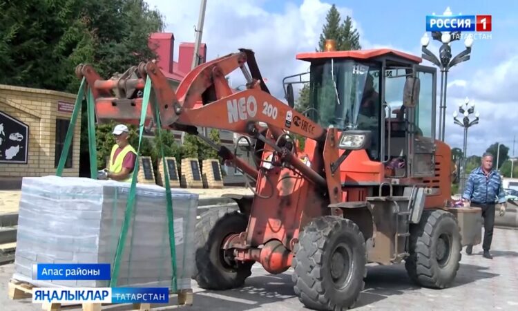 Апас раойнында да “Батырлар” мемориал комплексында төзекләндерү эшләре бара.