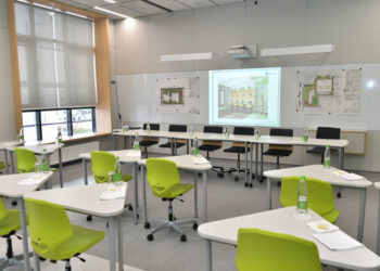 Появились фотографии интерьеров новой полилингвальной школы на Бондаренко