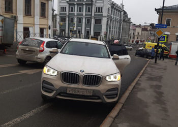 Появилось видео момента жесткого ДТП в центре Казани