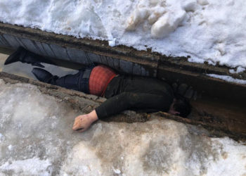 В ливневке на «Свияжских холмах» обнаружили обмерзшее тело мужчины