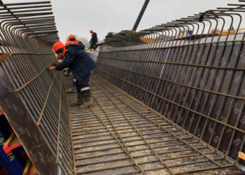 Строители закончили установку подпорных стен Большого Казанского кольца