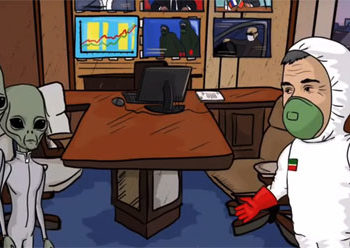 В Сети появился мультфильм, в котором Минниханов учит инопланетян самоизоляции