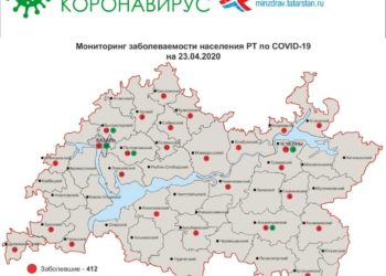 Оперштаб РТ опубликовал карту по ситуации с коронавирусом в республике