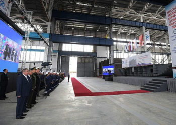 Путин открыл строительство десантного корабля, названного в честь прославленного казанца