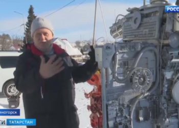 Житель Лениногорска создает скульптуры из старой бытовой техники