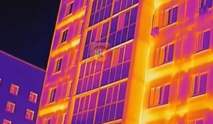 Нижнекамка зафиксировала утечку тепла в многоэтажке с помощью прибора ночного видения