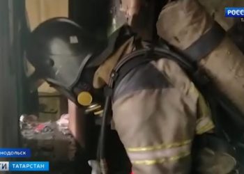 В Зеленодольске из пожара спасли 16 человек. Предположительно, это был поджог