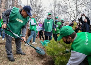 Рустам Минниханов вышел на общегородской субботник в Ноксинском лесу