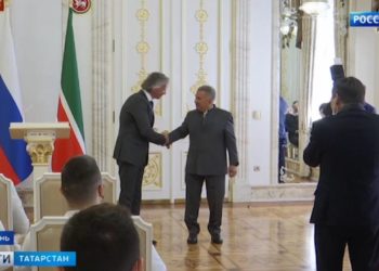 В Казанском кремле чествовали мужской ватерпольный клуб «Синтез»