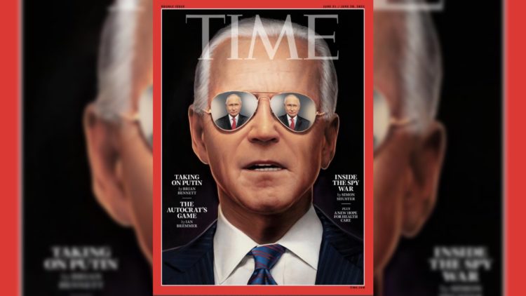 Журнал Time поместил на обложку Байдена с Путиным «в глазах»