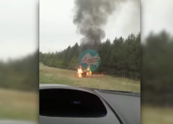 В Татарстане водителя чудом спасли из горящей машины