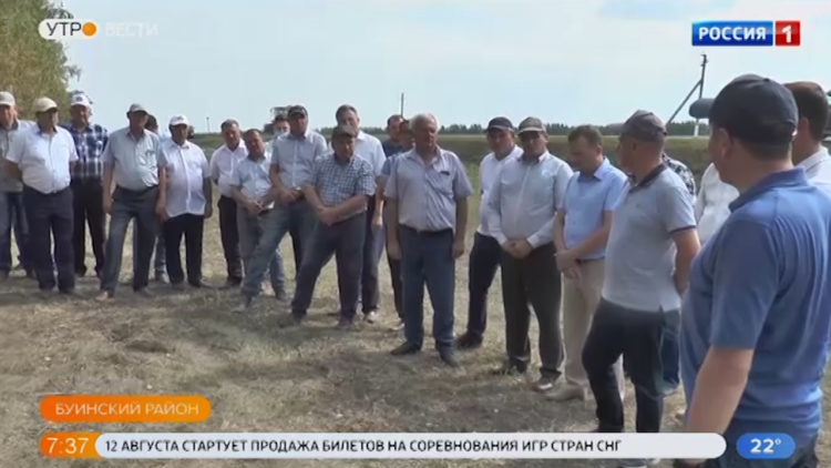 Марат Зяббаров оценил ход уборочной кампании в Буинском районе