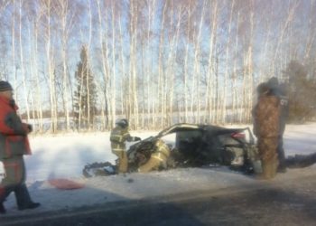 Легковушка превратилась в груду металла, столкнувшись с грузовиком на трассе в Татарстане