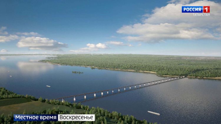 Как в Татарстане проходит строительство трехкилометрового моста через Волгу