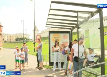 В Казани разыскивают вандалов, разгромивших автобусную остановку напротив Кремля