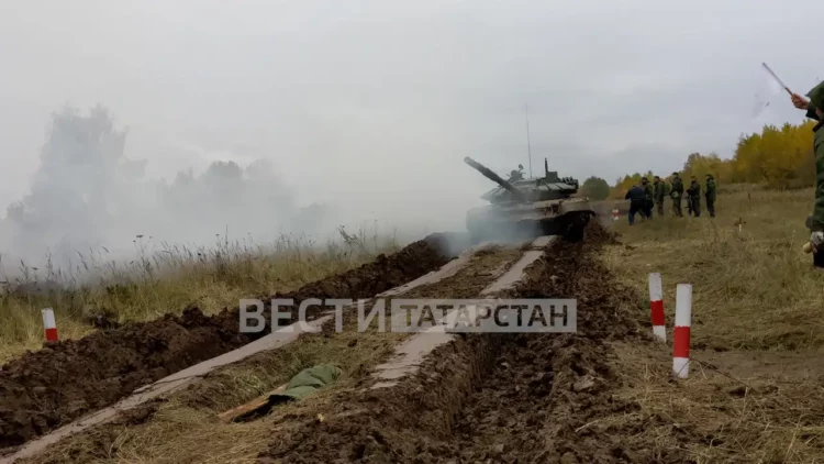 Под Казанью мобилизованные учатся подрывать танки