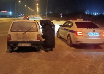В Татарстане автоинспекторы спасли мужчину, который замерзал в заглохшем авто