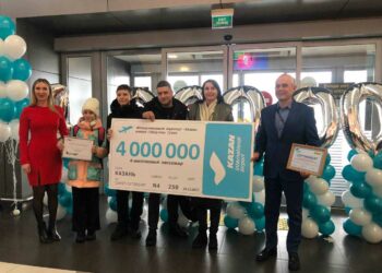 В аэропорту «Казань» впервые зарегистрировали 4 миллионного пассажира за год