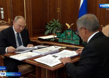 Путин и Минниханов обсудили социально-экономическую ситуацию в Татарстане