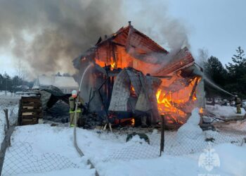 В Татарстане при пожаре погибли отец с двумя детьми
