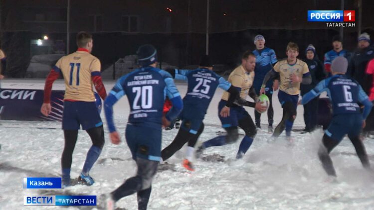 В Казани прошел чемпионат России по регби на снегу среди мужчин