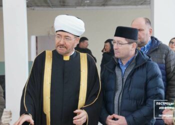 Председатель ДУМ РФ посетил строящуюся в селе Татарстана мечеть