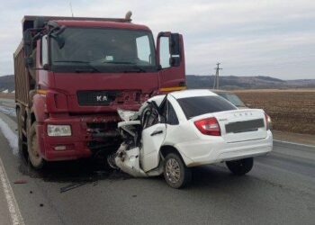 В Заинском районе РТ водитель Лады погиб после лобового столкновения с КАМАЗом