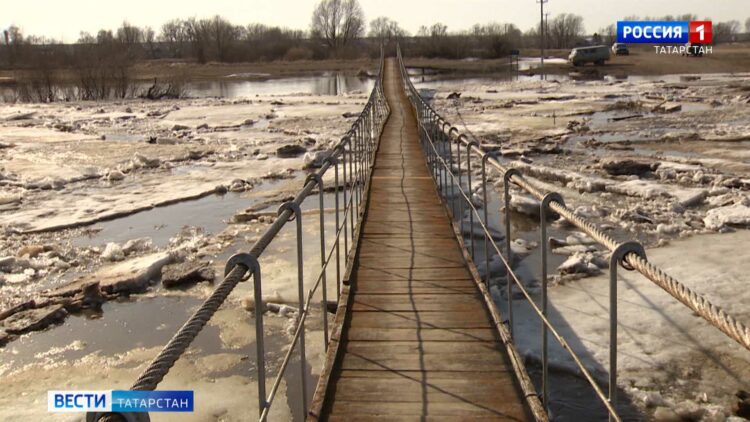 В Татарстане на реках Свияга, Шошма и Меша продолжает прибывать вода