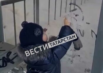 В Челнах наградили трехлетнего мальчика, который исправил ошибки вандалов
