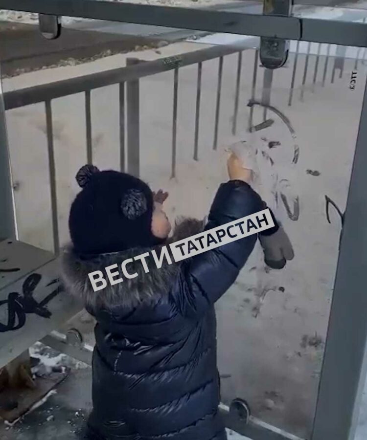 В Челнах наградили трехлетнего мальчика, который исправил ошибки вандалов