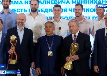 В Казанском Кремле чествовали волейбольный клуб «Зенит-Казань»