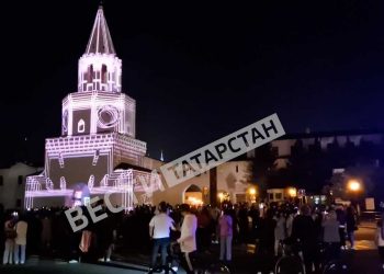Казанский Кремль украсило уникальное световое шоу