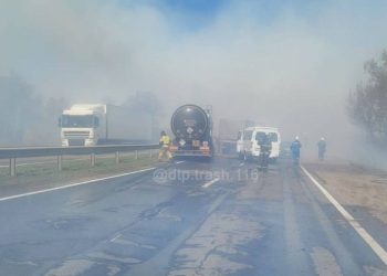 На трассе в Заинском районе из-за задымления произошло массовое ДТП