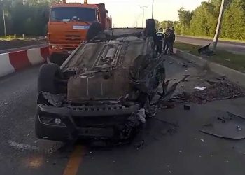 На въезде в Казань в результате ДТП с перевертышем скончалась женщина
