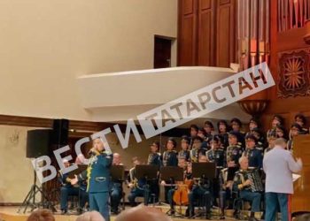 Оркестр Росгвардии исполнил песню «Мин яратам сине, Татарстан»