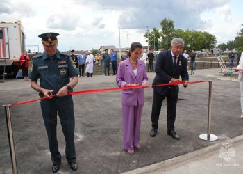 В Зеленодольском районе открыли пожарное депо добровольной пожарной команды «Большие Ключи»