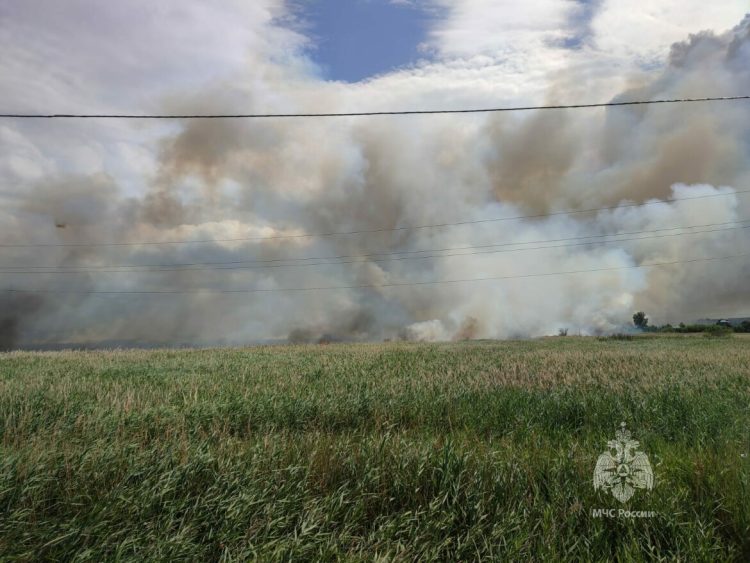 В Альметьевске потушили пожар на реке Зай