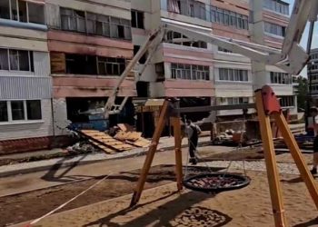 В Нижнекамске начали восстанавливать дом на ул.Вахитова