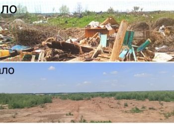 В Арском районе ликвидировали свалку