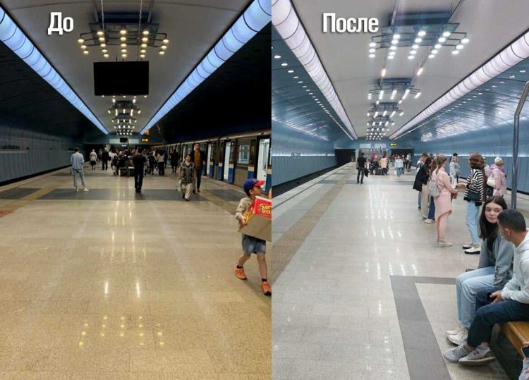 В Казани обновили станцию метро «Авиастроительная»