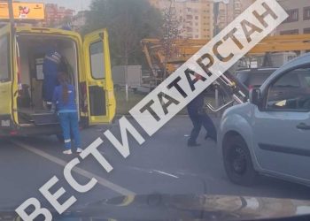 В Казани произошло ДТП с участием мотоциклиста
