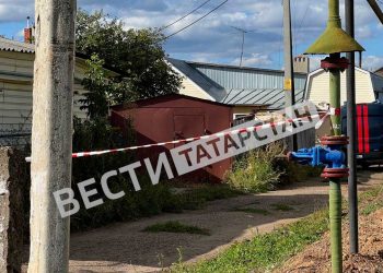 Кадры с места падения авиамодели в Казани