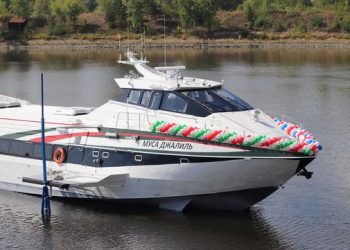 В Зеленодольске спустили на воду новый скоростной «Метеор-2020»