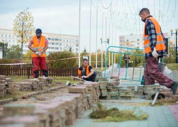 В Нижнекамском парке Нефтехимиков начался ремонт