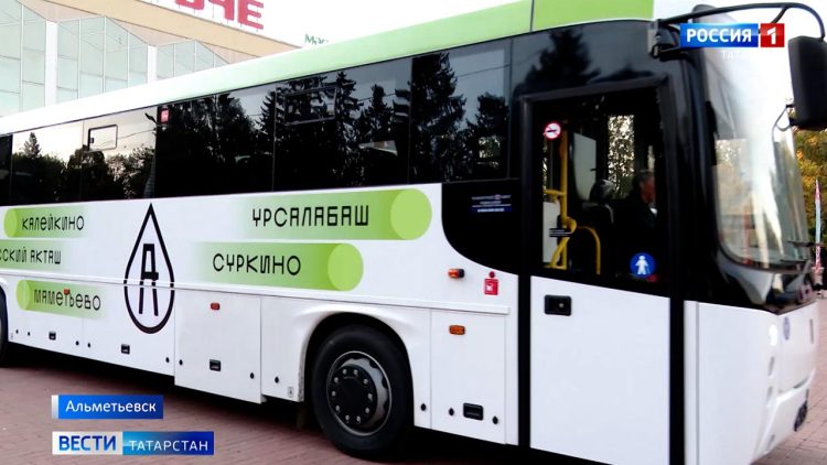 В Альметьевске новые автобусы начали обслуживать ближайшие села