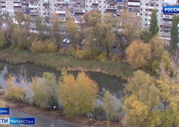В Казани жильцы на улице Серова боятся, что озеро рядом с их домом затопит подвал многоэтажки